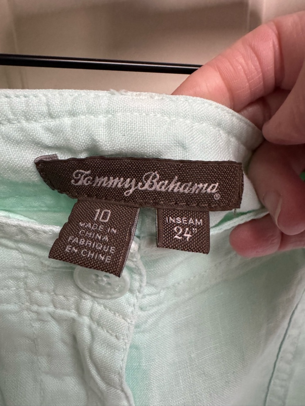 Tommy Bahama Mint Green Linen Capri Pants - Picture 5 of 7